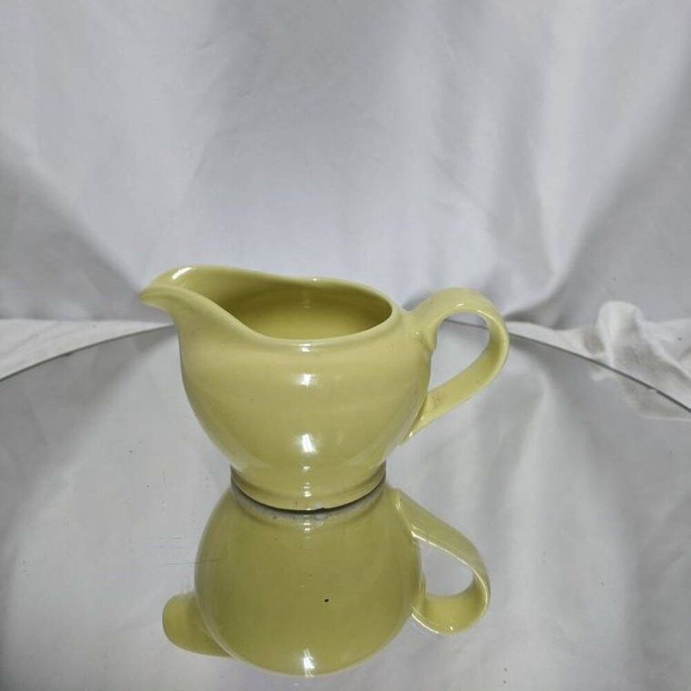 Scarce Arabia Finland Yellow Chartreuse Ceramic Creamer Danish Modern Midcentury